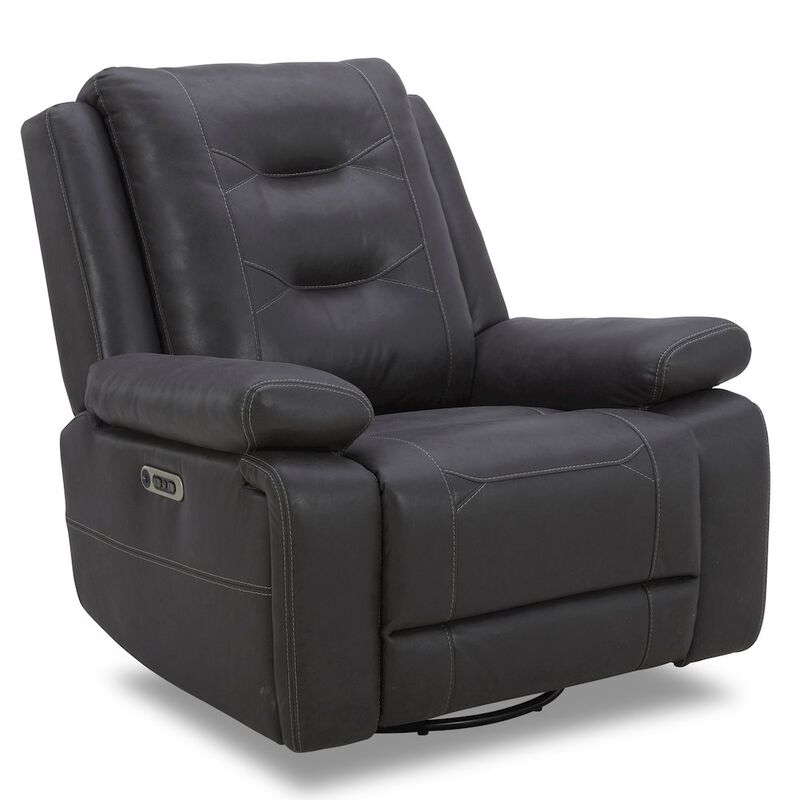 Parker Living Caldwell - Tahoe Charcoal Power Swivel Glider Recliner