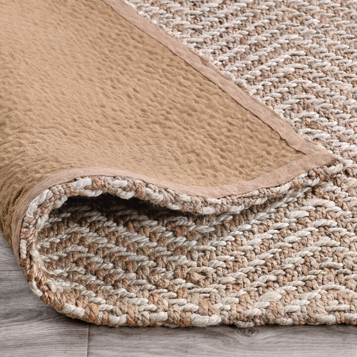 Herringbone Nat/Ivory 9x12