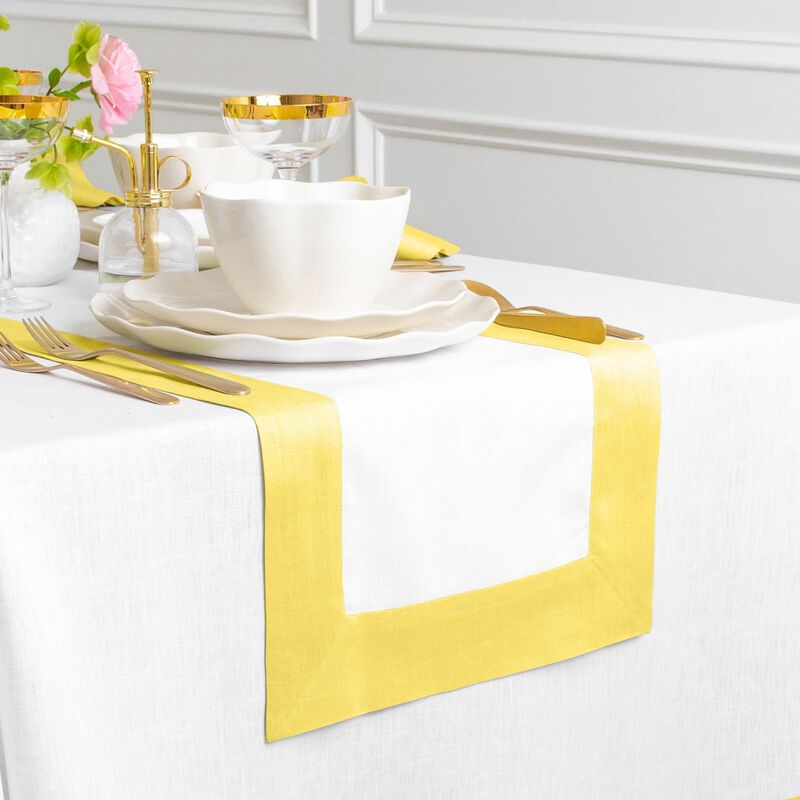 Solino Home 100% Pure Linen Table Runner | Contempo