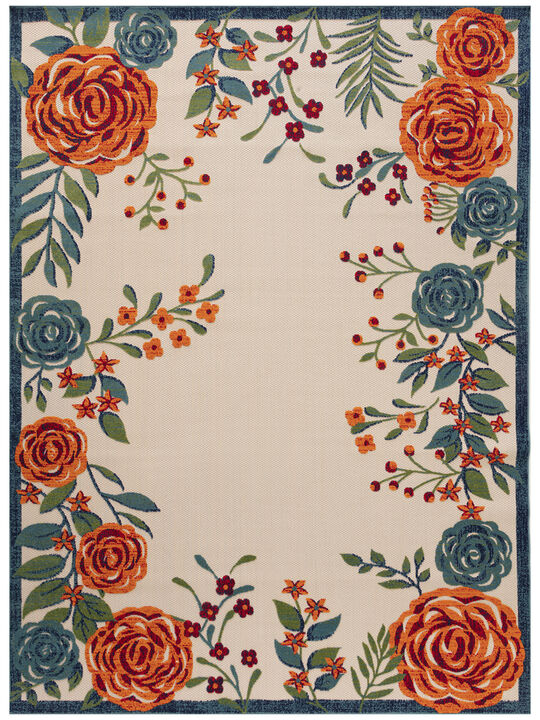 Aloha ALH32 Ivory/Multicolor 6' x 9' Rug