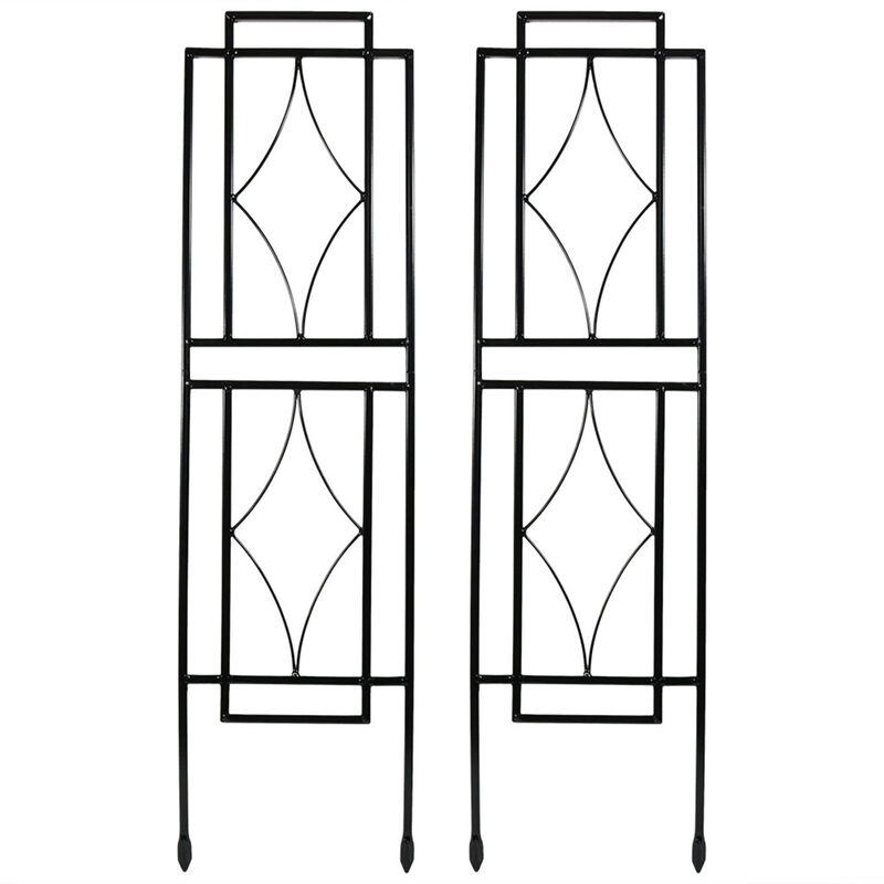 Sunnydaze 30 in Steel Wire Contemporary Garden Plant Trellis - Set of 2