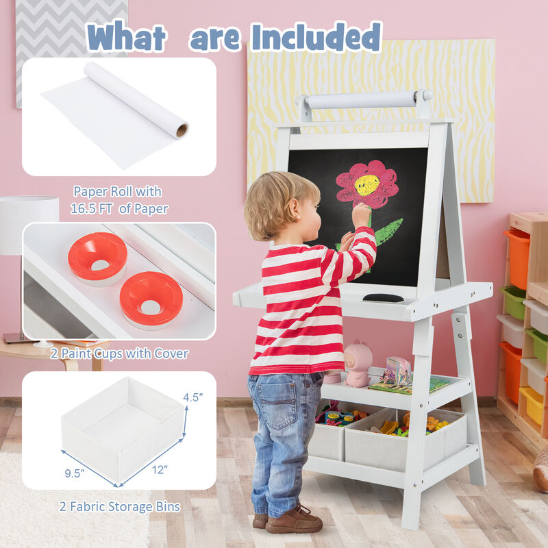 3-in-1 Double-Sided Storage Art Easel