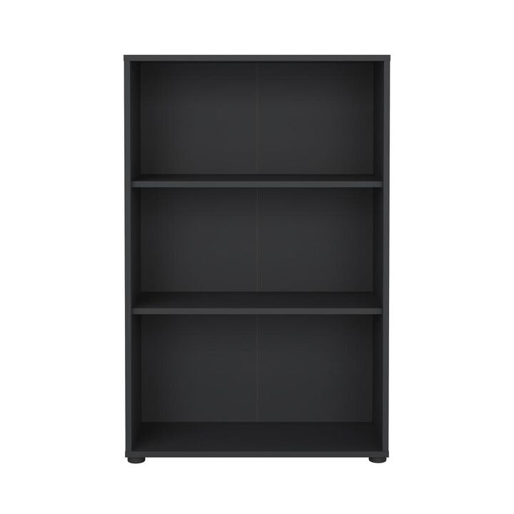 Tvilum Sign Adjustable 3 Shelf Bookcase, Open Storage Home Office Bookshelf, Matte Grey