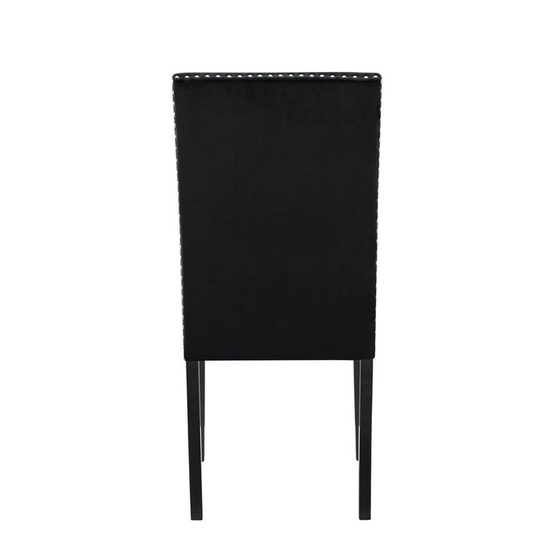 New Classic Furniture Celeste Black Wood Upholstered Dining Chair (Set of 6)