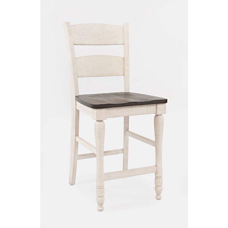 Jofran Five Piece Reclaimed Solid Wood Counter Height Round Dining Set