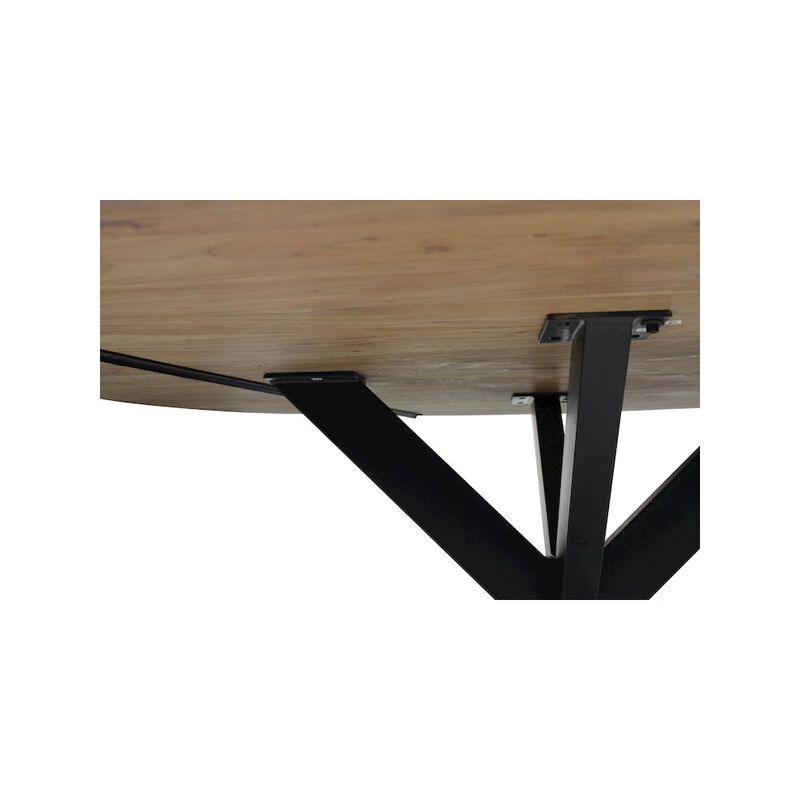 Alex Hamilton Felix 72 Dining Table with Iron Legs