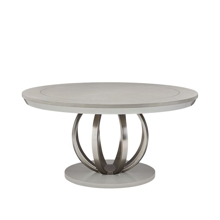 Michael Amini Eclipse Round Dining Table - Moonlight Gray