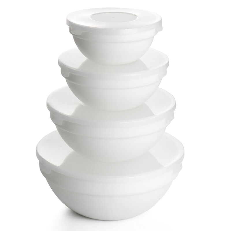 Gibson Ultra 36 Piece Tempered Opal Glass Combo Dinnerware Set in White