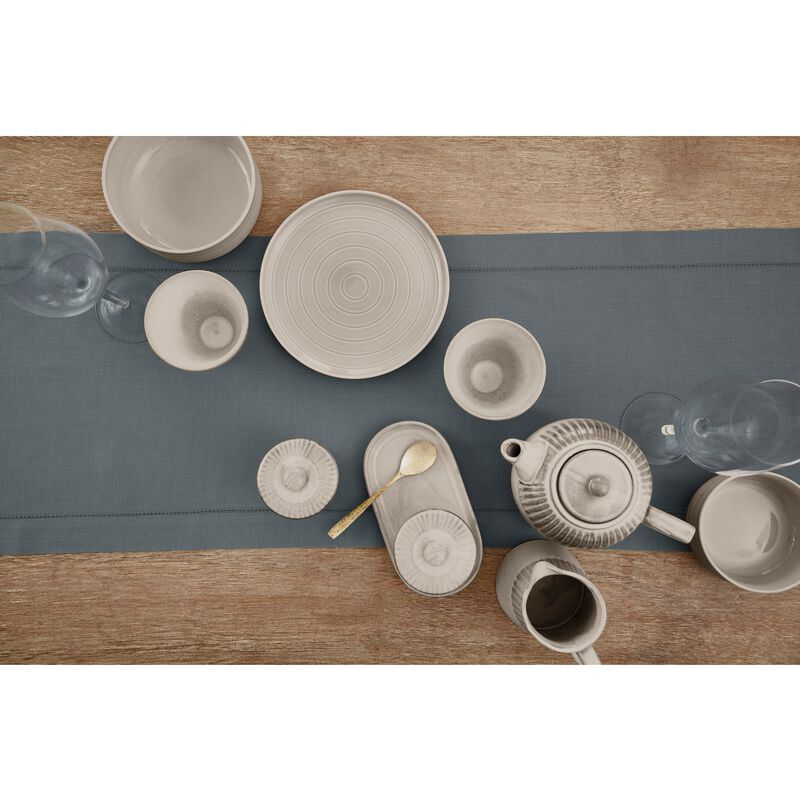 Solino Home 100% Pure Linen Table Runner | Classic Hemstitch for Valentines