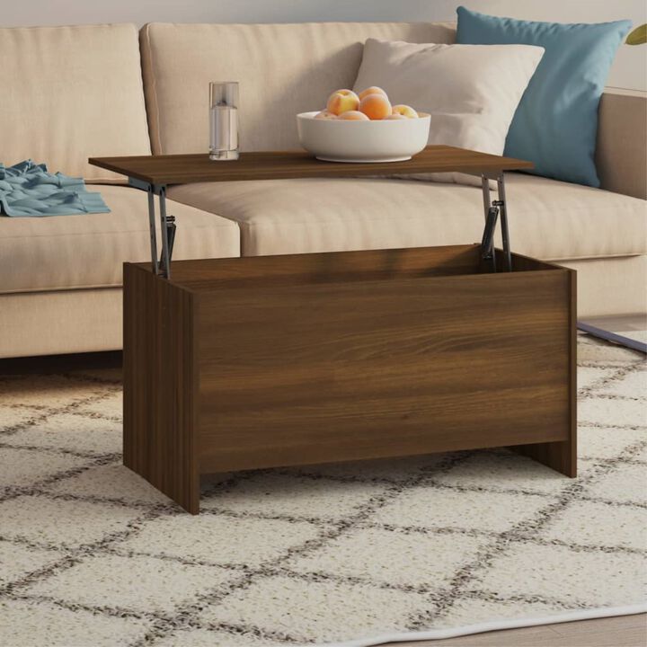 vidaXL Brown Oak Coffee Table 102x55,5x52,5 cm