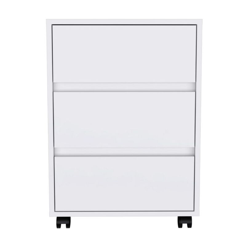 Three Drawers Filing Cabinet Bang, Office, White