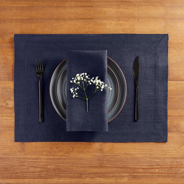 Solino Home 100% Pure Linen Cloth Napkins 20 x 20 Inch Set of 4 | Diana Dinner Napkins