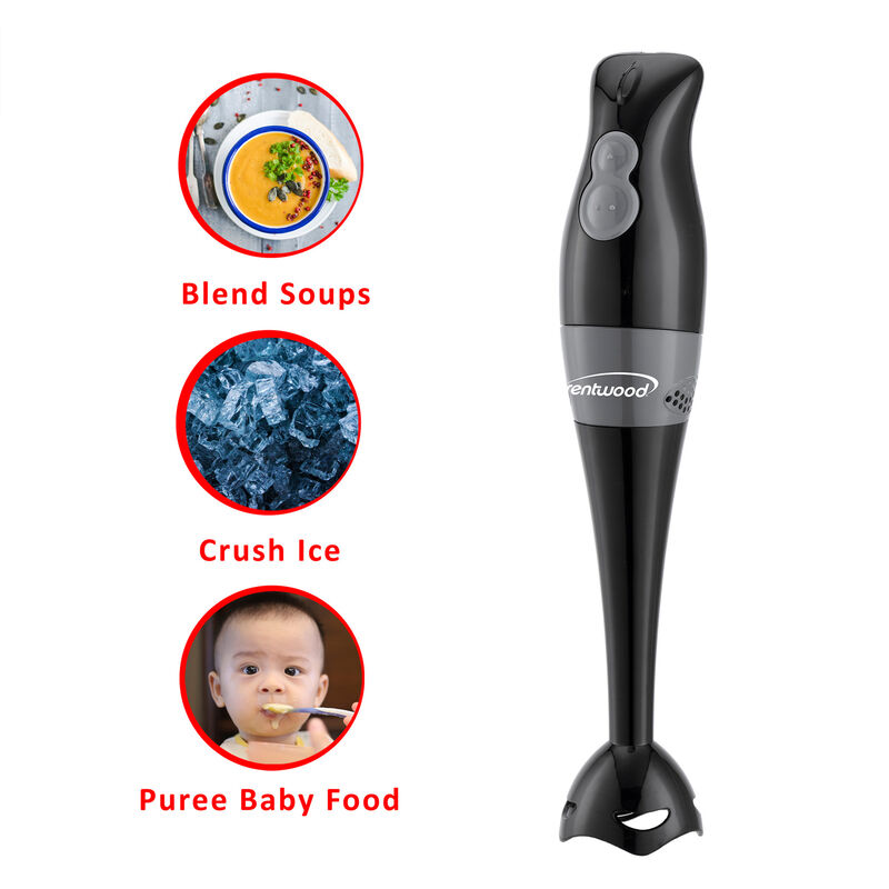 Brentwood HB-38BK 2 Speed Hand Blender with Balloon Whisk in Black