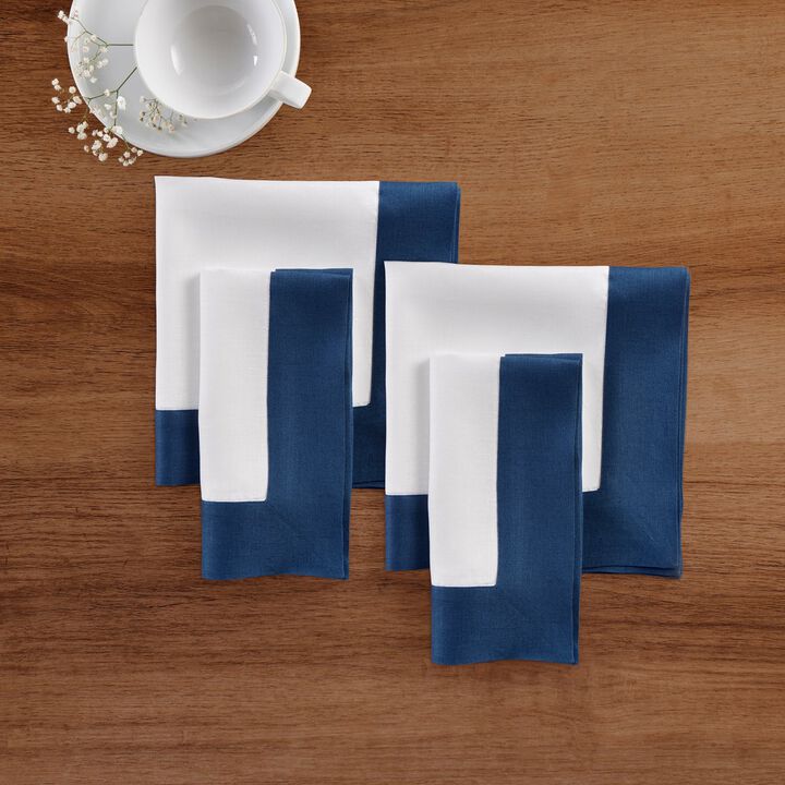 Solino Home 100% Pure Linen Cloth Napkins 20 x 20 Inch Set of 4 | Contempo Dinner Napkins