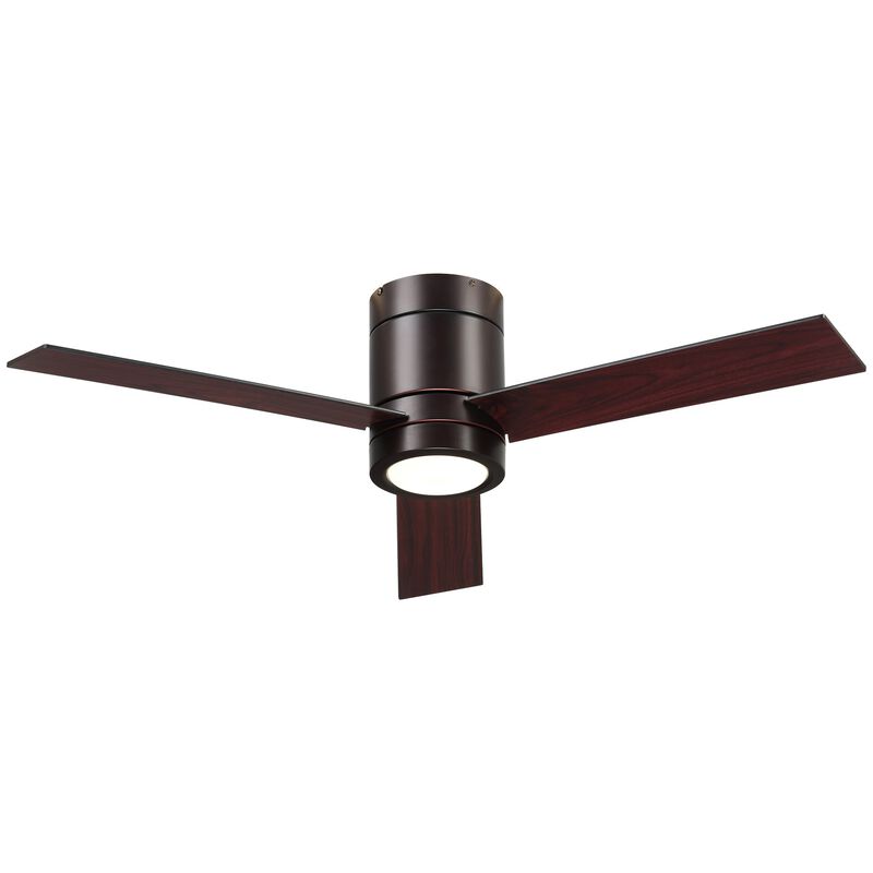 Brown Mount Ceiling Fan with Light: 44" with LED Light and Remote