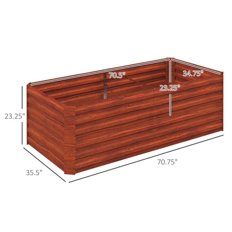 Sturdy Wooden Flower Planter Box for Patio and Backyard