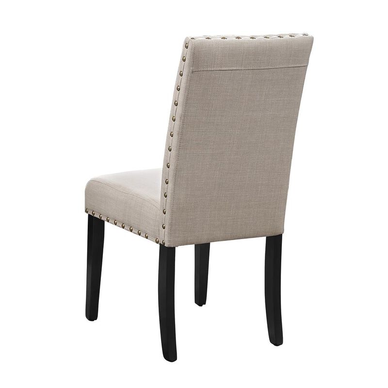 New Classic Furniture Furniture Crispin 19 Fabric Dining Chairs in Beige (Set of 2)
