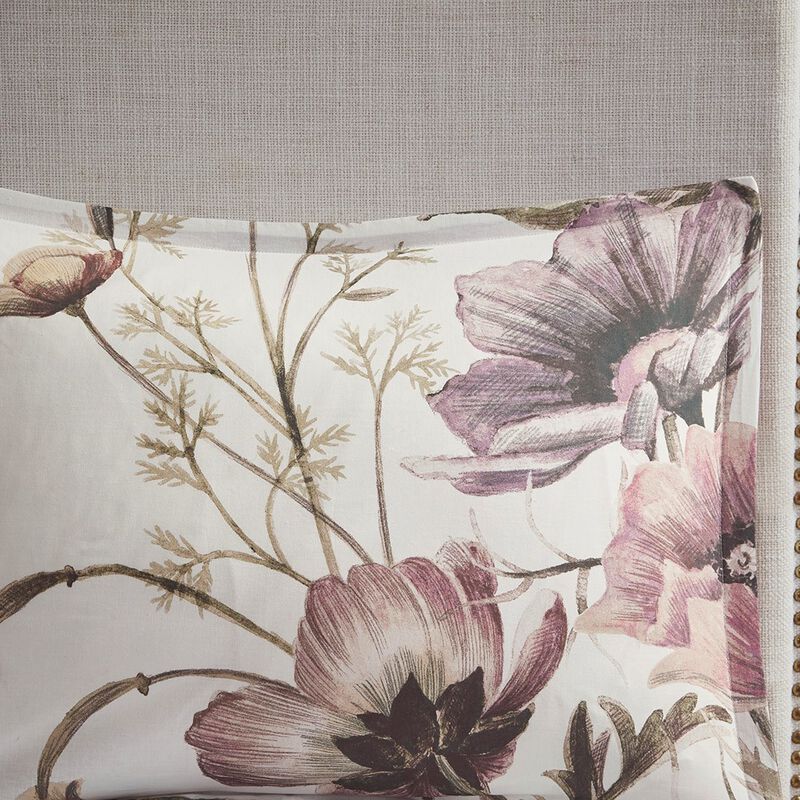 Gracie Mills Kyrie 3-Piece Cotton Printed Duvet Cover Set