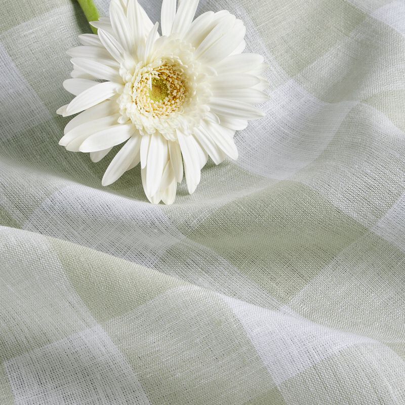 Solino Home 100% Pure Linen Buffalo Check Dinner Napkins 20 x 20 Inch Set of 4
