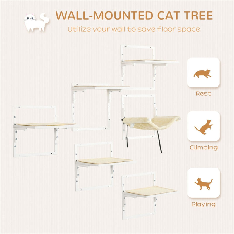 Cat Tower Multi-Level Climbing Structure with Scratching Posts and Cozy Perches for Cats