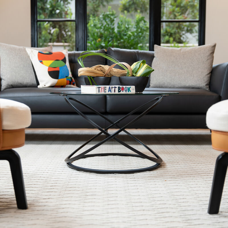 Galaxy Tempered Glass Round Coffee Table