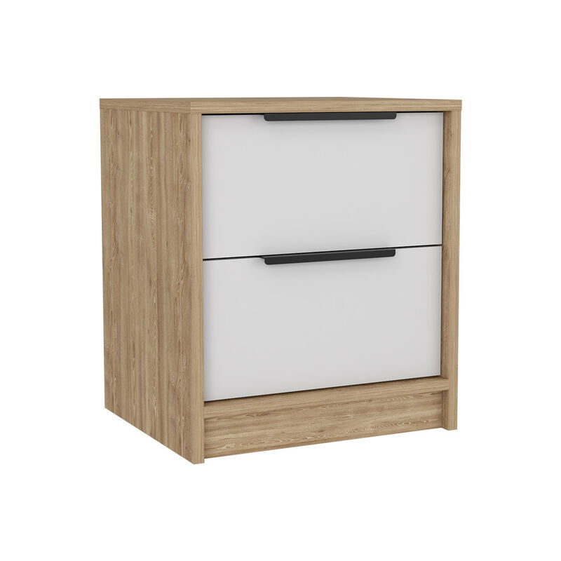 Nightstand Cervants, Bedroom, White / Pine