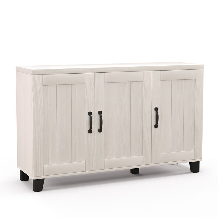 3-Door Buffet Sideboard with Adjustable Shelves and Anti-Tipping Kits