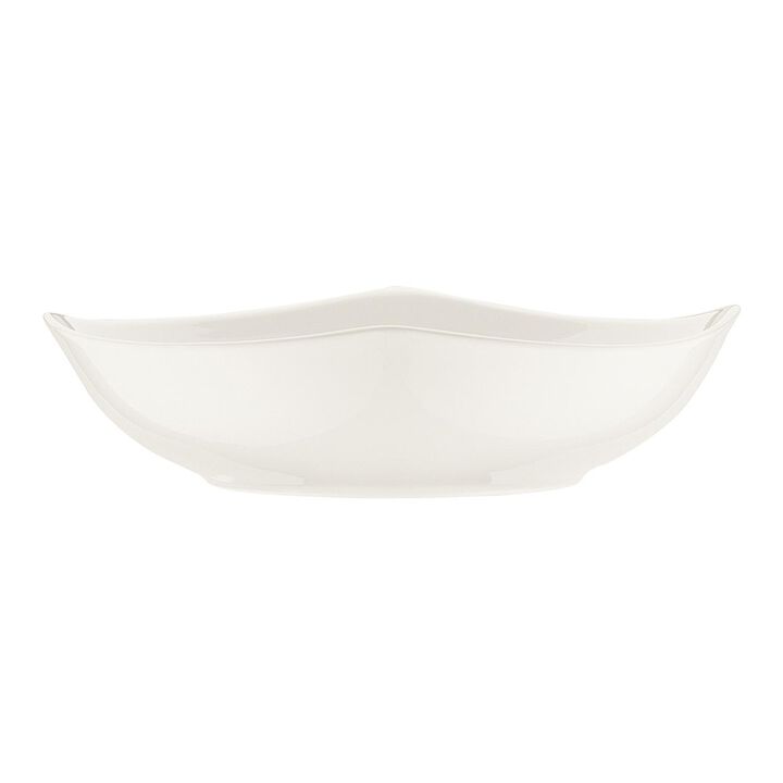 Gourmet dia.9.25" h:2.5" 37 oz. Round Warm White Porcelain Bowl