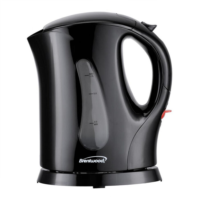 Brentwood 4 Cup 900 Watt Cordless Electric Tea Kettle in Black With Removable Mesh Filter Brentwood 4 Cup 900 Watt Cordless Electric Tea Kettle in Black With Removable Mesh Filter