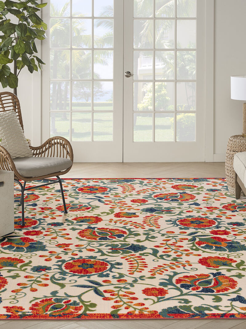 Aloha ALH17 Red/Multicolor 3'6" x 5'6" Rug
