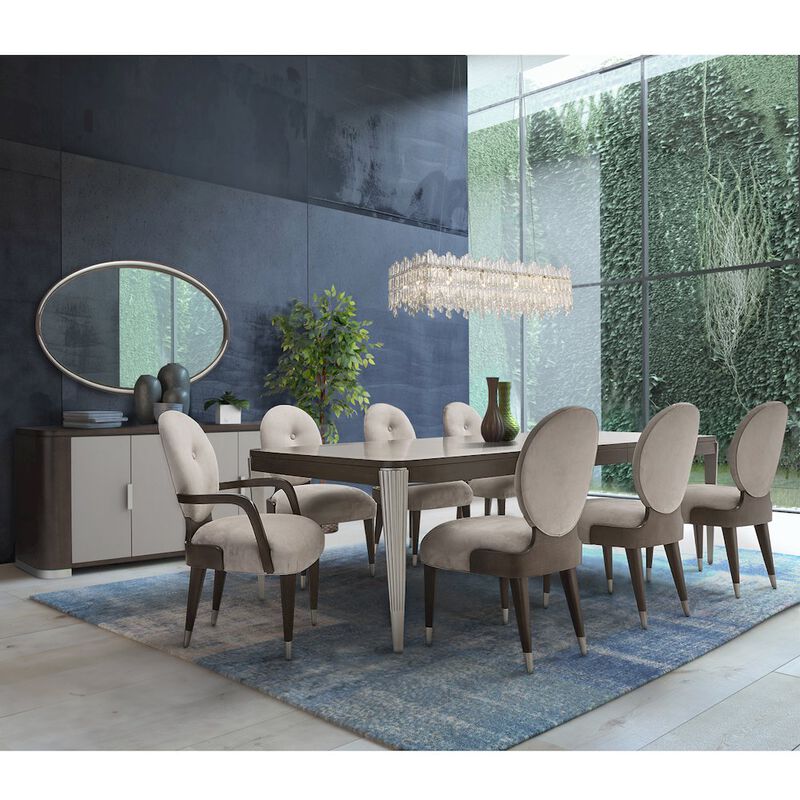 Michael Amini Roxbury Park Rectangular Dining Table - Slate