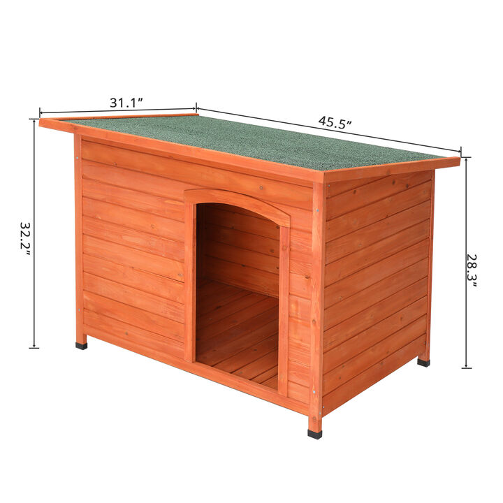 Durable Wooden Dog House with Raised Floor for Outdoor Protection