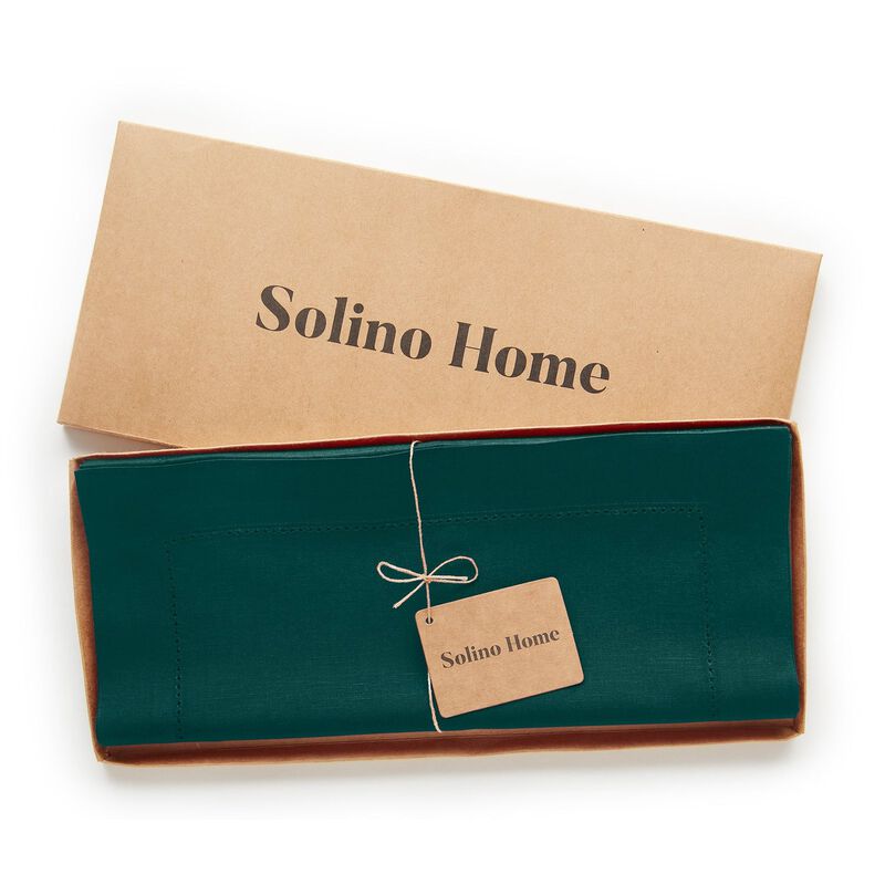 Solino Home Cotton Linen Hemstitch Table Runner
