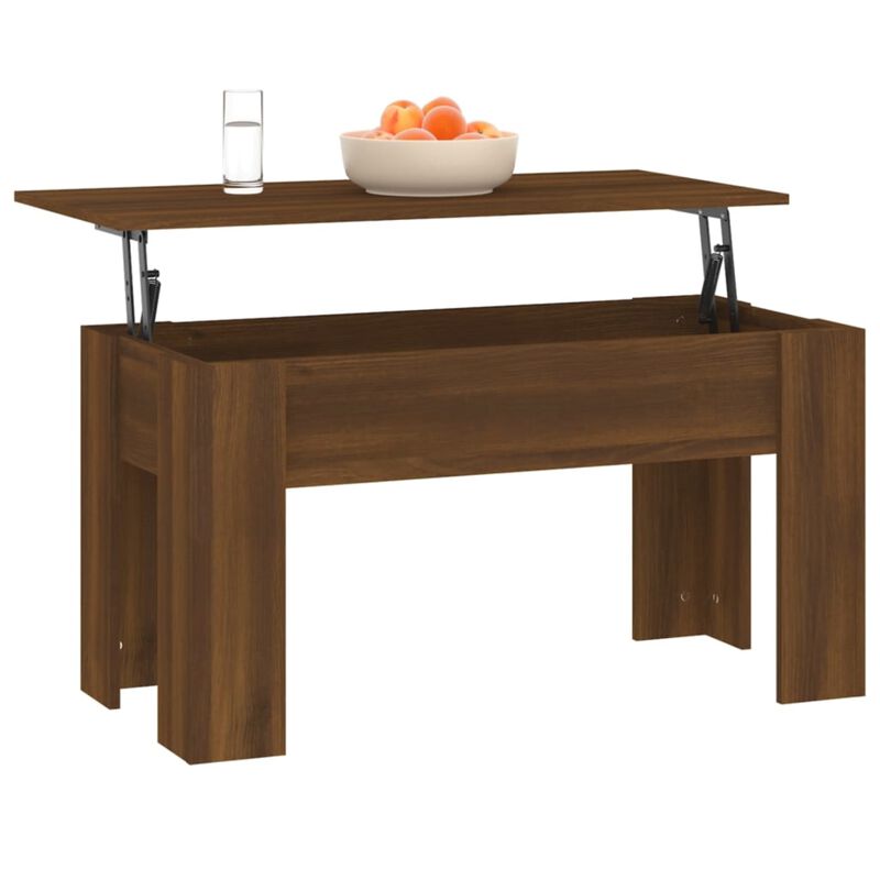 vidaXL Coffee Table Brown Oak 39.8"x19.3"x20.5" Engineered Wood