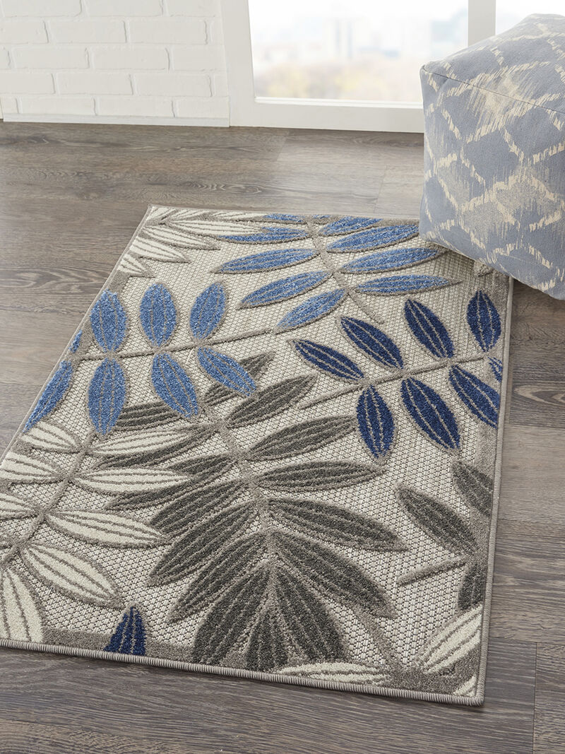 Aloha ALH18 Gray/Blue 3'6" x 5'6" Rug