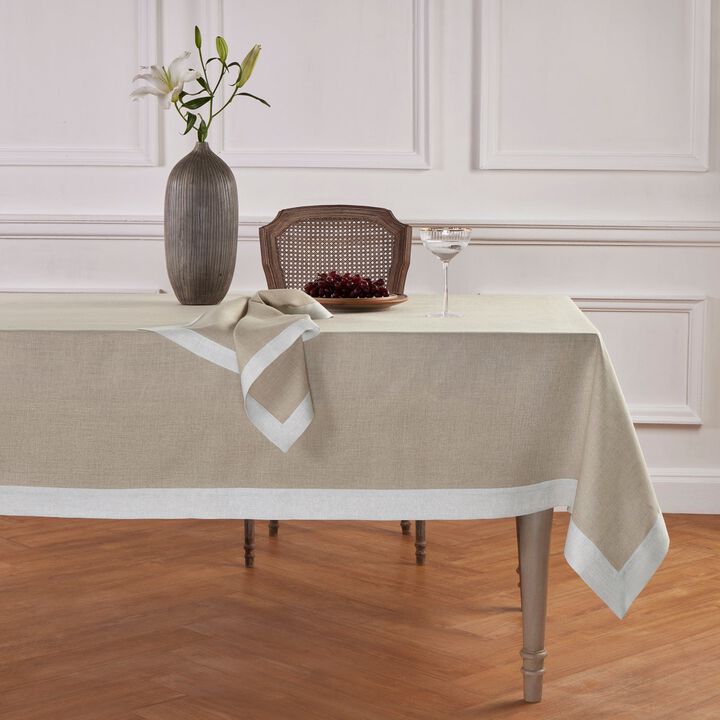 Solino Home 100% Pure Linen Tablecloth | Festive Edge