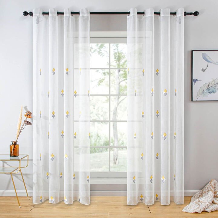 Dolce Mela Sheer Curtains Panel