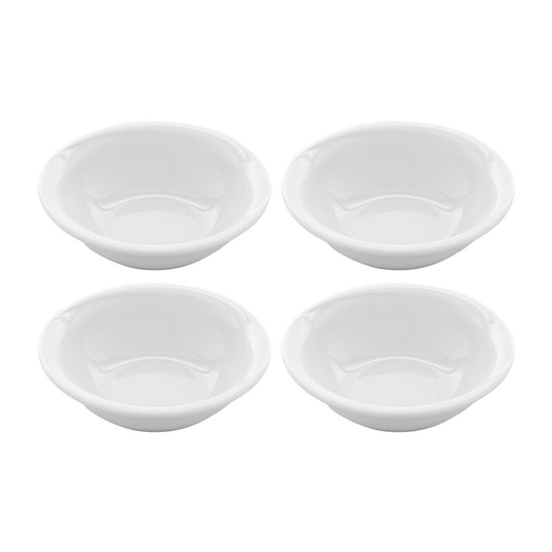 Porcelain X-tanbul dia.5.75" h:1.5" 10 oz. Round White Porcelain Bowl (Set of 4)