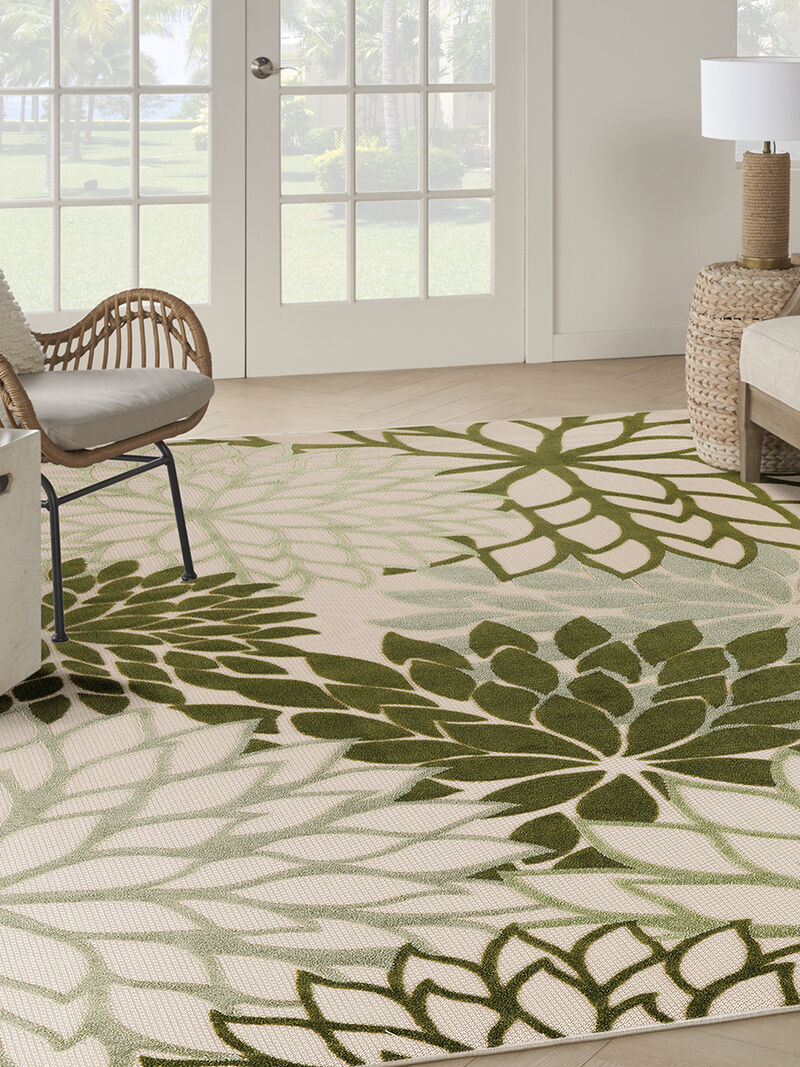 Aloha ALH05 Ivory/Green 3'6" x 5'6" Rug