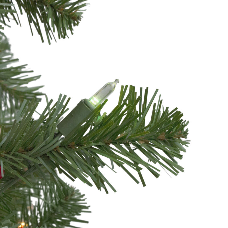 7.5' Pre-Lit Full Multi-Function Basset Pine Artificial Christmas Tree - Dual Color LED Lights