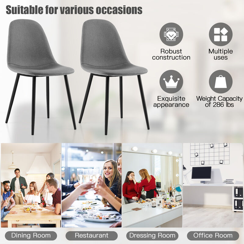 Set of 4 Stylish Dining Chairs for Modern Home and Kitchen