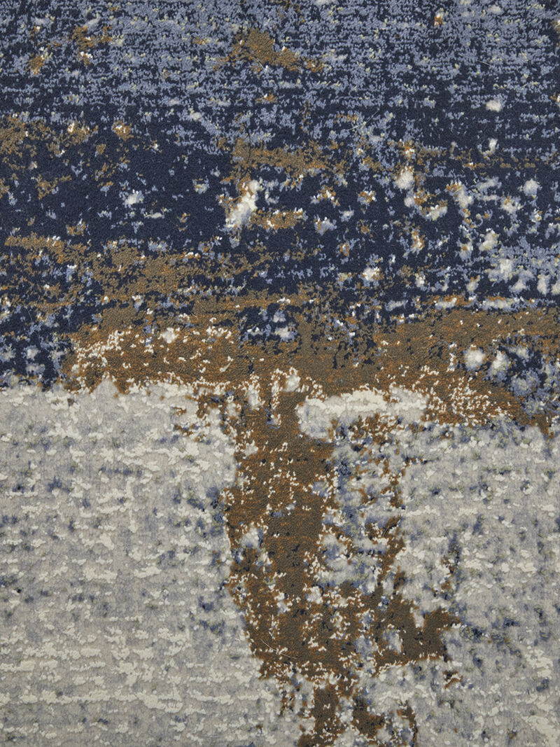 Clio 39LXF 9' x 12' Ivory/Blue/Brown Rug