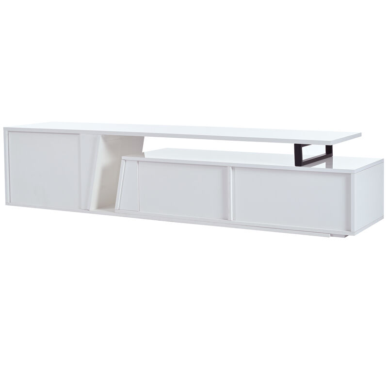 Merax Minimalist Rectangle Extendable TV Stand
