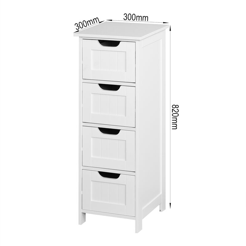 Freestanding Bathroom Storage Cabinet with Drawers and Shelves