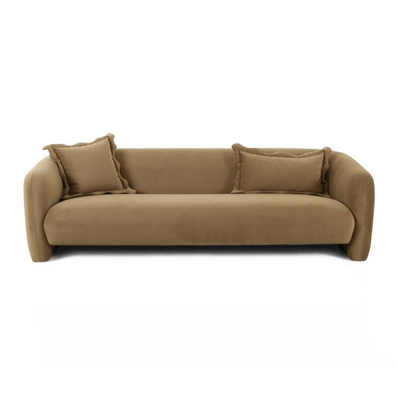Lou Sandstone Textured Fabric Sofa