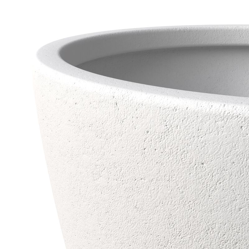 LeisureMod Dahlia Series Fiberstone ans MgO Clay 16" Planter