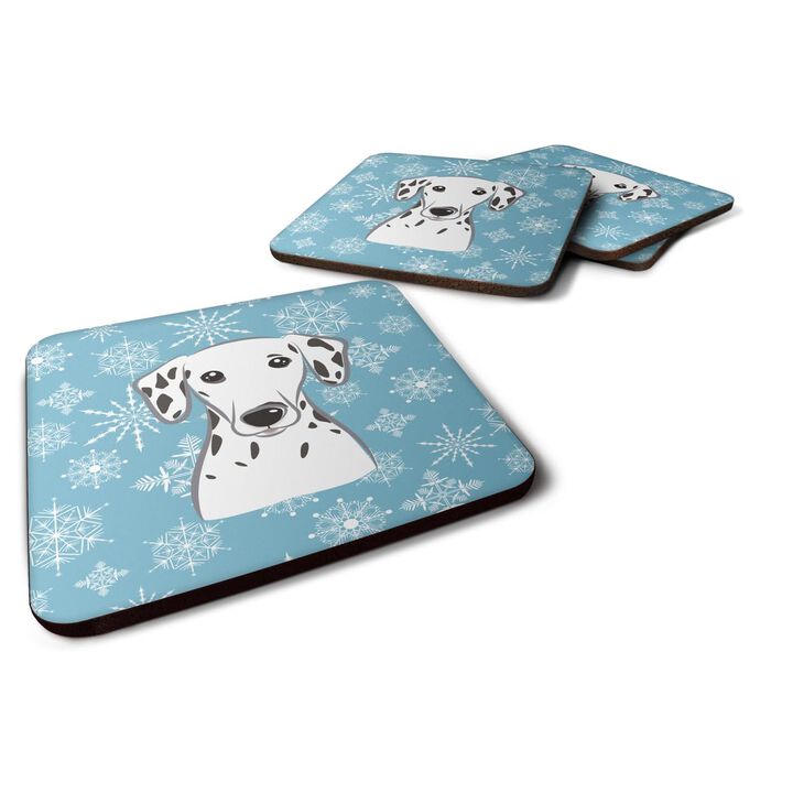 Caroline's Treasures BB1644FC Snowflake Dalmatian Foam Coasters (Set of 4), 3.5, Multicolor