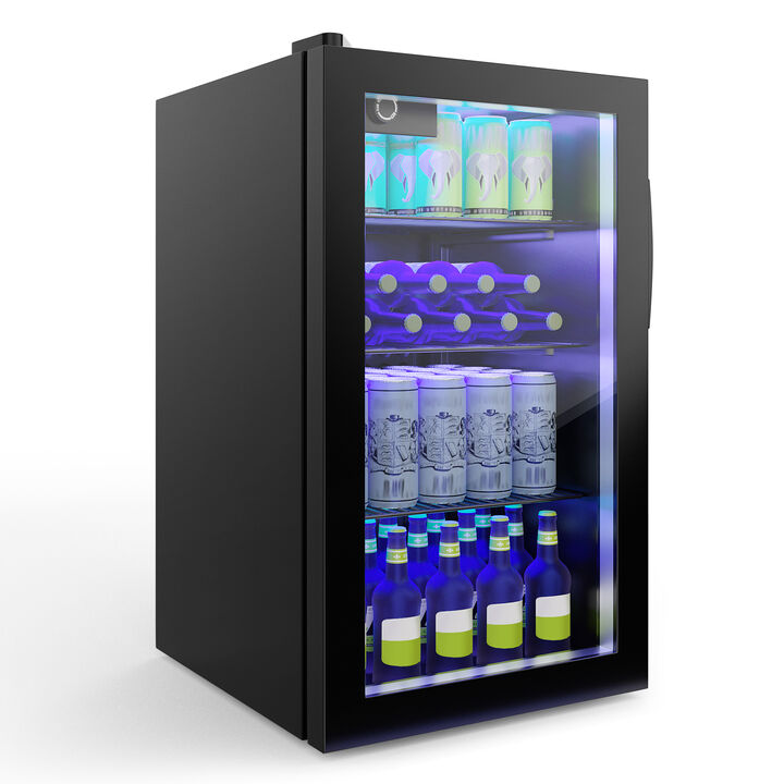 120 Can Beverage Mini Refrigerator with Glass Door 120 Can Beverage Mini Refrigerator with Glass Door