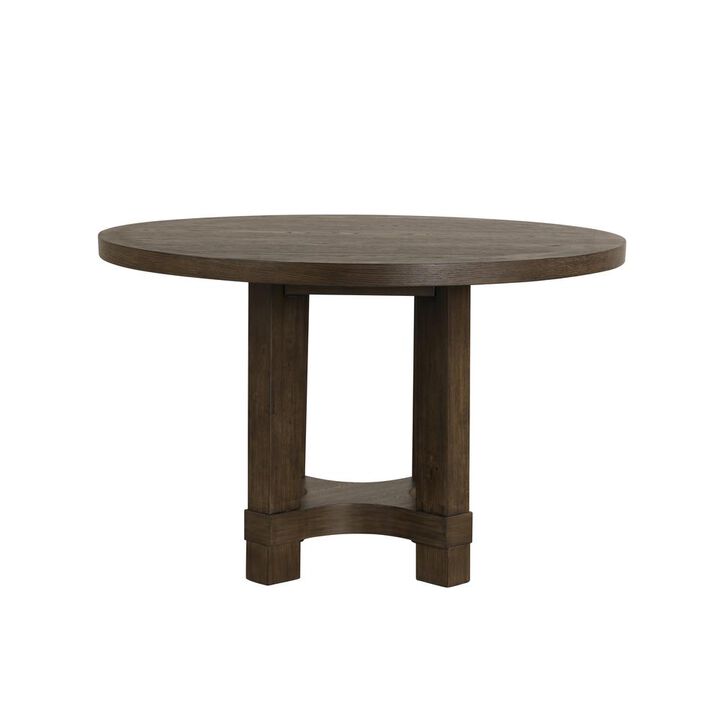 New Classic Furniture Cityscape Round Dining Table-Walnut