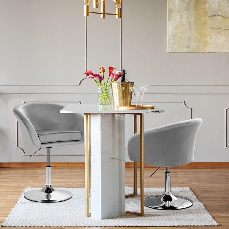 360-Degree Swivel Accent Chair with Round-Back